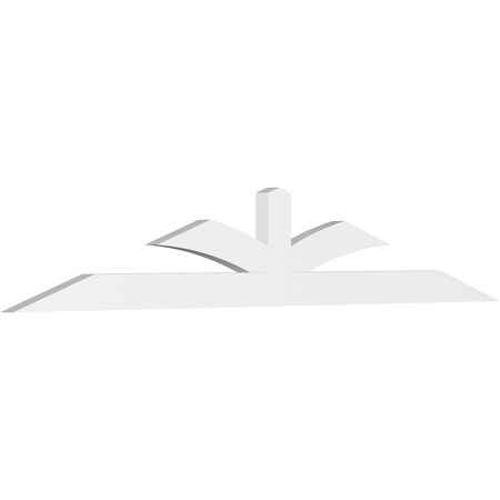 Ekena Millwork Richland Architectural Grade PVC Gable Bracket, 84"W x 14"H x 2"D x 4"F, 4/12 Pitch GBP084X14X0204RIC00